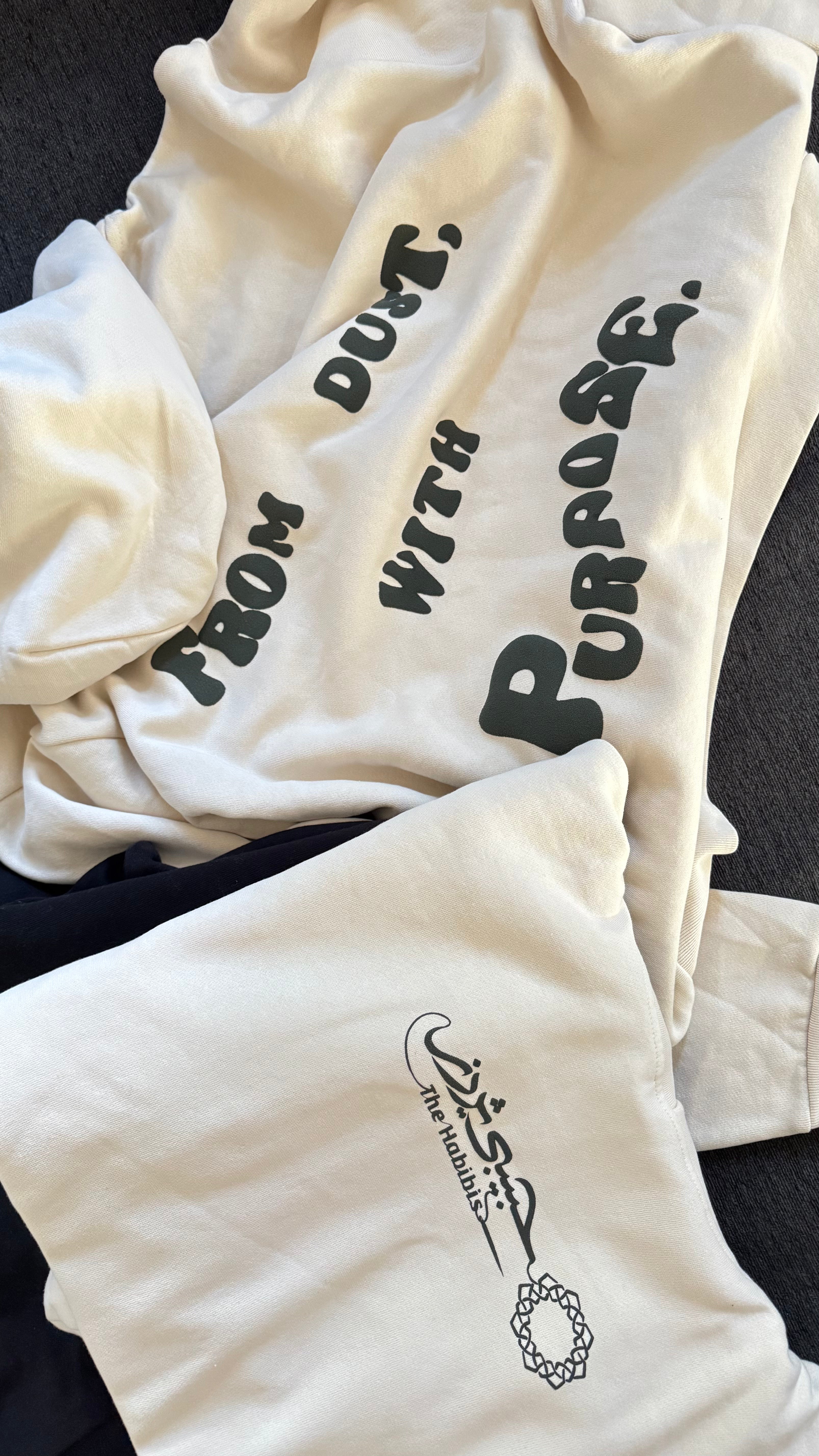 From Dust Hoodie (Cream · Black Puff)