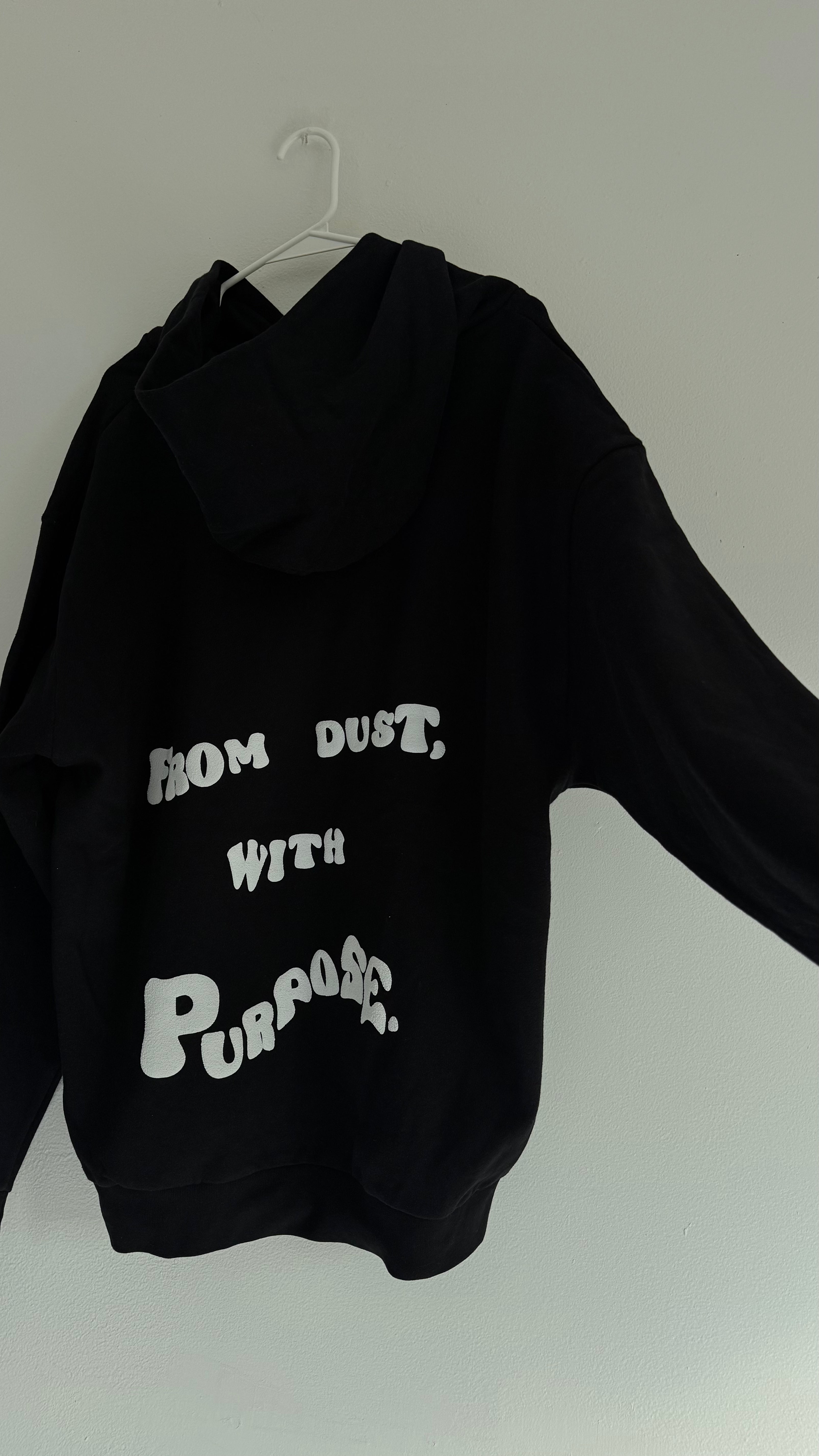 From Dust Hoodie — (Black · Snow Puff)