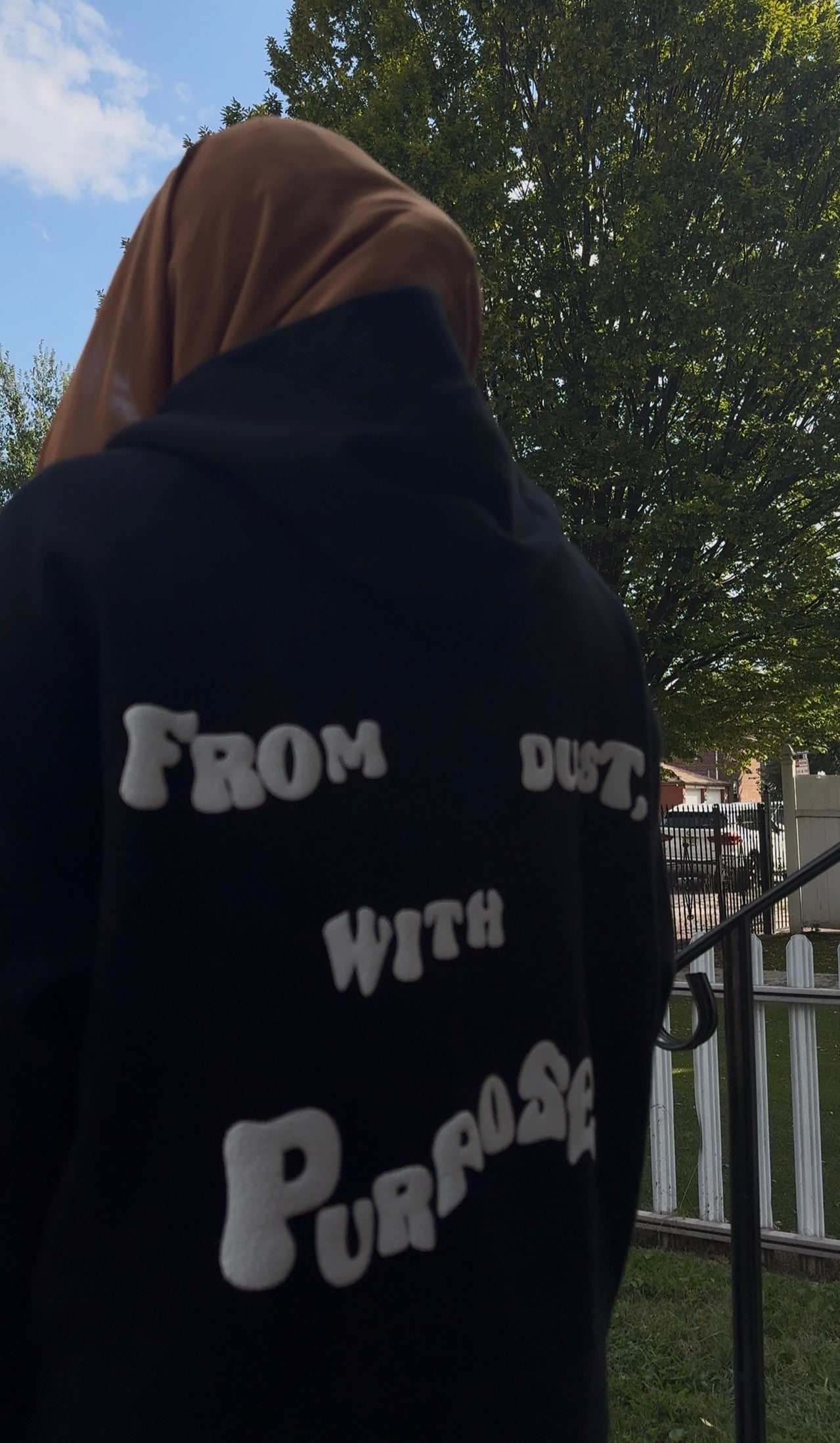 From Dust Hoodie — (Black · Snow Puff)