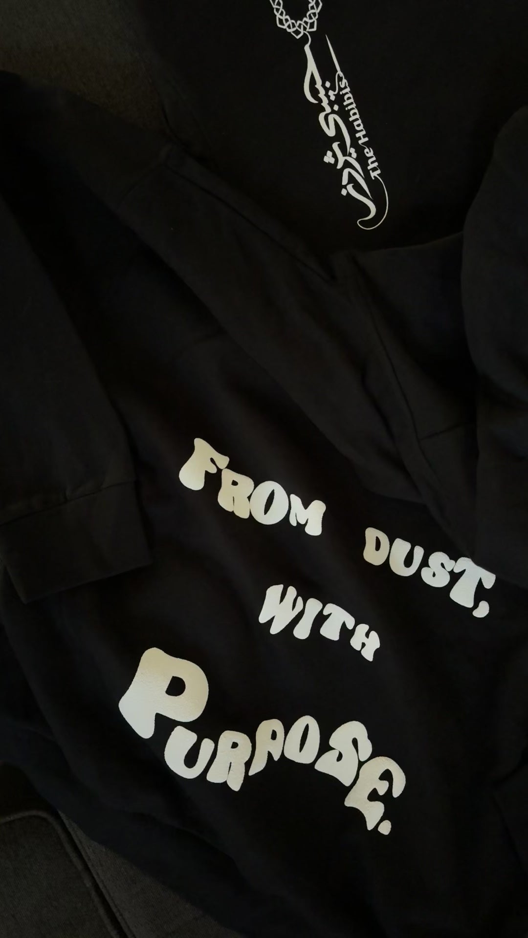 From Dust Hoodie — (Black · Snow Puff)